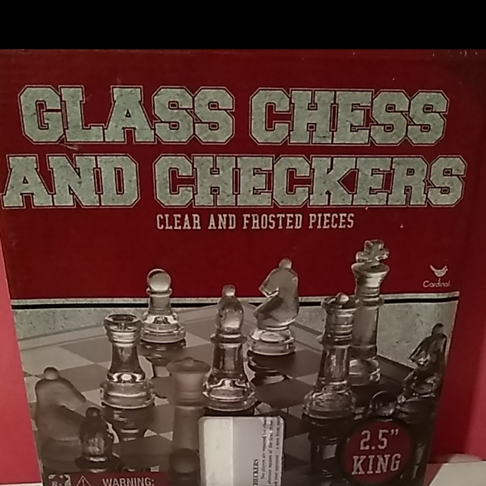 Glass Chess & Checkers set